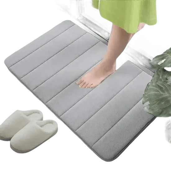 Gray Memory Foam Bath Mat Super Absorbent - GiFTiFY