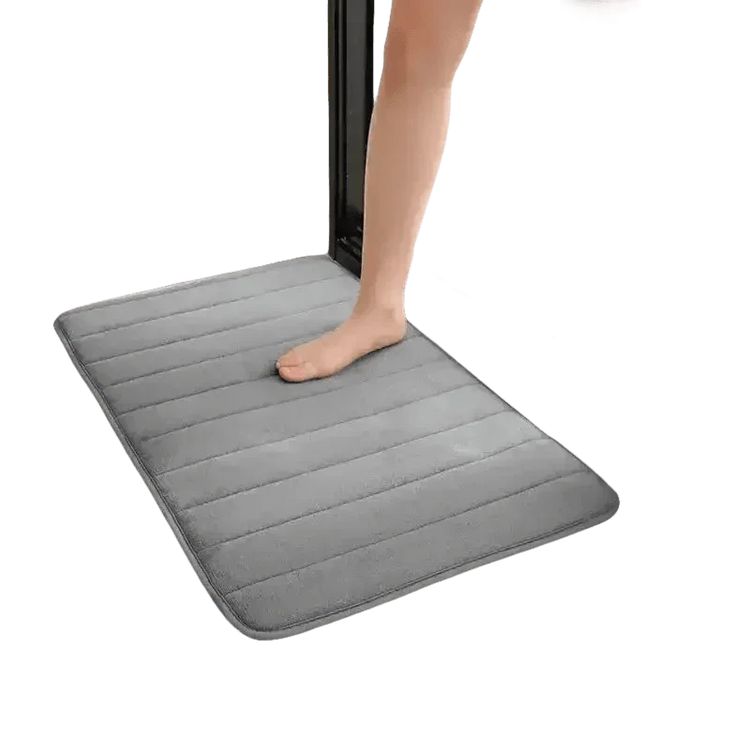 Gray Memory Foam Bath Mat Super Absorbent - GiFTiFY