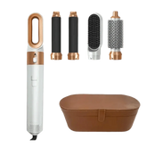 Gray and Pink Hair Dryer Hot Comb Rose Red Set - GiFTiFY