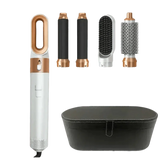 Gray and Pink Hair Dryer Hot Comb Rose Red Set - GiFTiFY