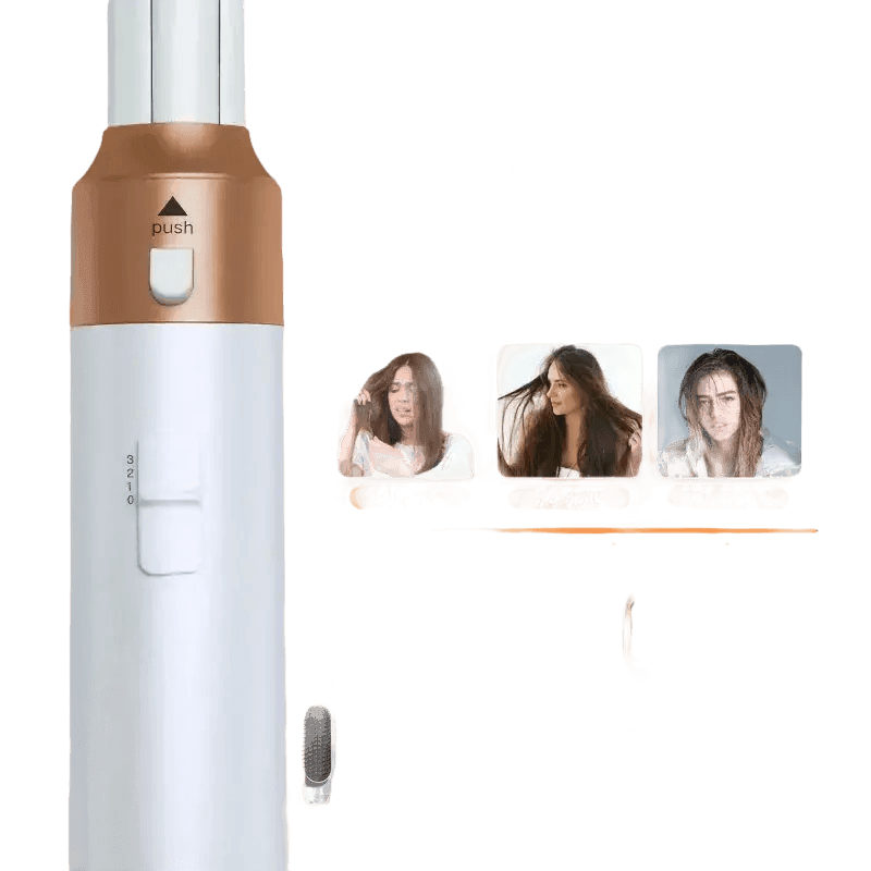 Gray and Pink Hair Dryer Hot Comb Rose Red Set - GiFTiFY