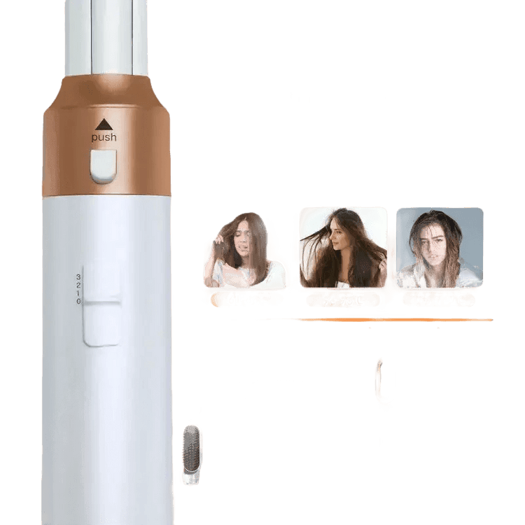 Gray and Pink Hair Dryer Hot Comb Rose Red Set - GiFTiFY