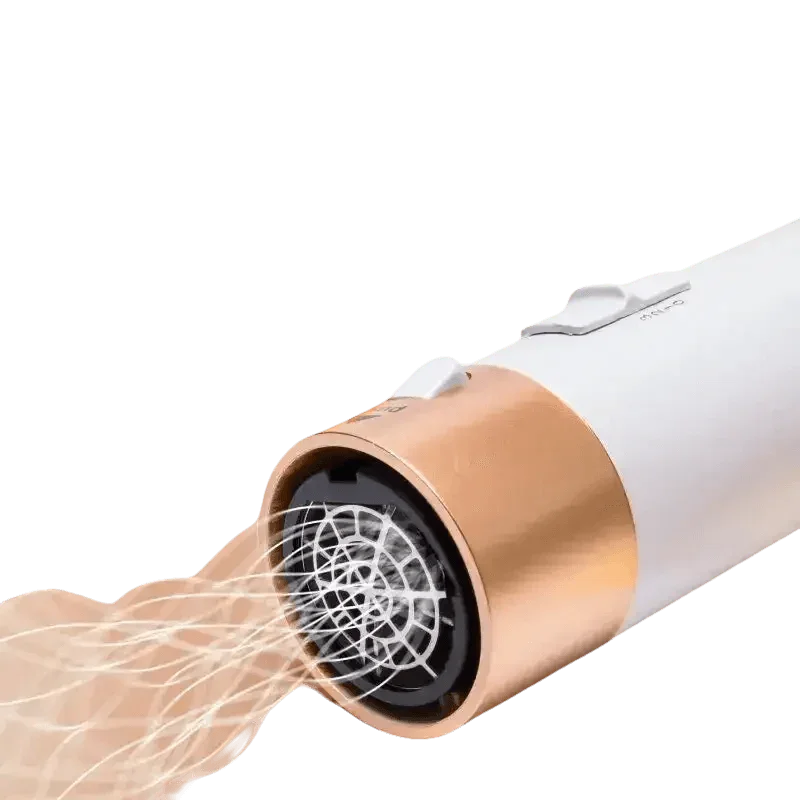 Gray and Pink Hair Dryer Hot Comb Rose Red Set - GiFTiFY