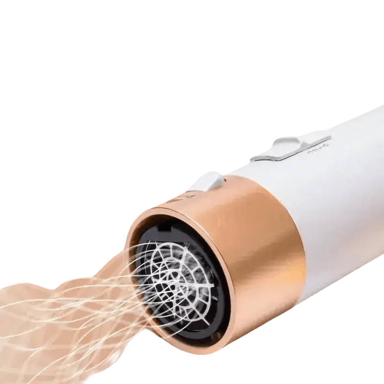 Gray and Pink Hair Dryer Hot Comb Rose Red Set - GiFTiFY