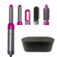 Gray and Pink Hair Dryer Hot Comb Rose Red Set - GiFTiFY