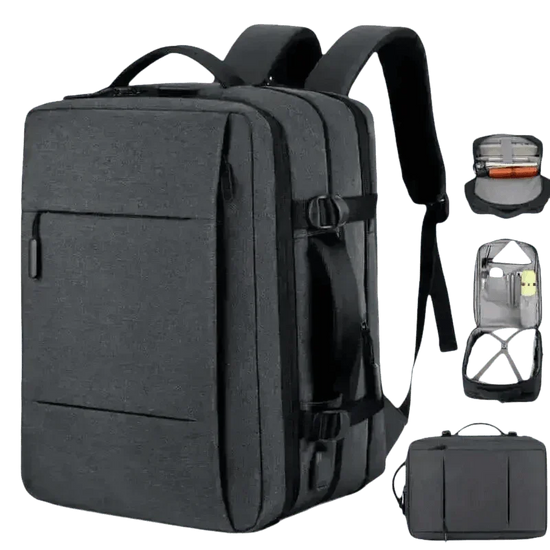 Gray Voyager Elite Travel Expandable Backpack - GiFTiFY