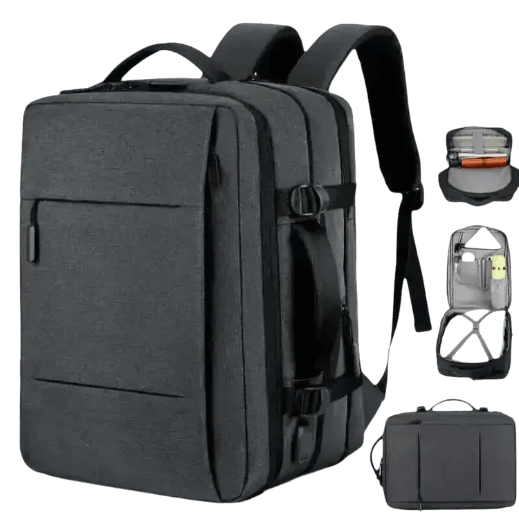 Gray Voyager Elite Travel Expandable Backpack - GiFTiFY