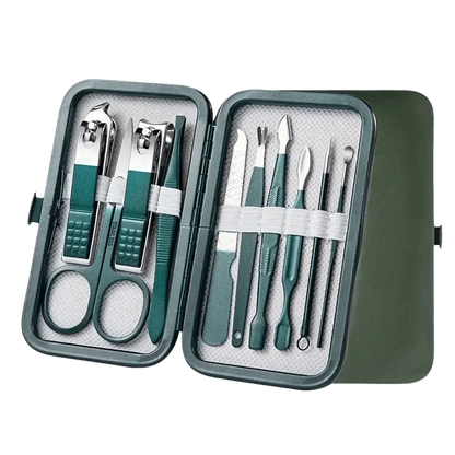 Green Case Stainless Steel Nail Clippers Set - GiFTiFY