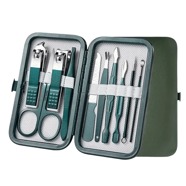 Green Case Stainless Steel Nail Clippers Set - GiFTiFY