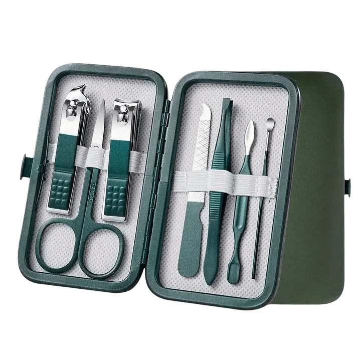 Green Case Stainless Steel Nail Clippers Set - GiFTiFY