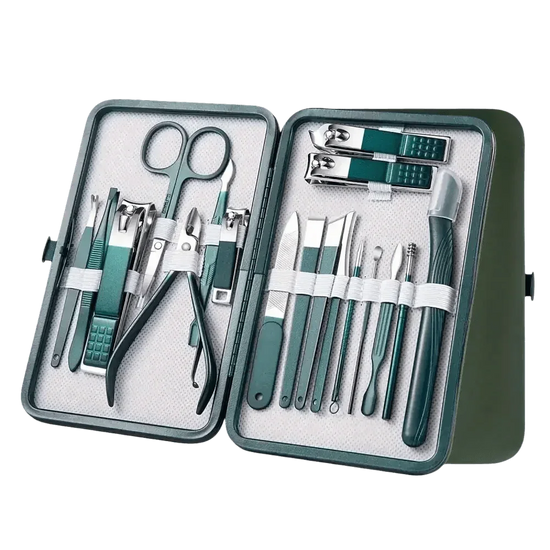 Green Case Stainless Steel Nail Clippers Set - GiFTiFY