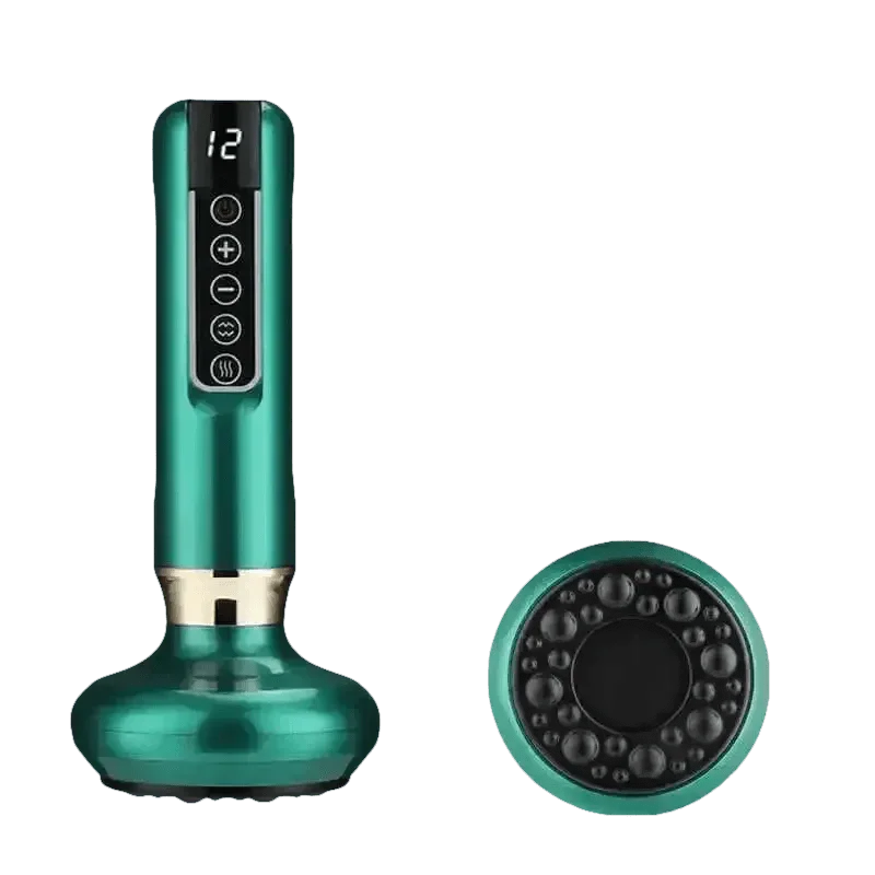 Green Electric Cupping Massager Vacuum Suction Electric Cupping Massager One-Key Pressure Relief - GiFTiFY