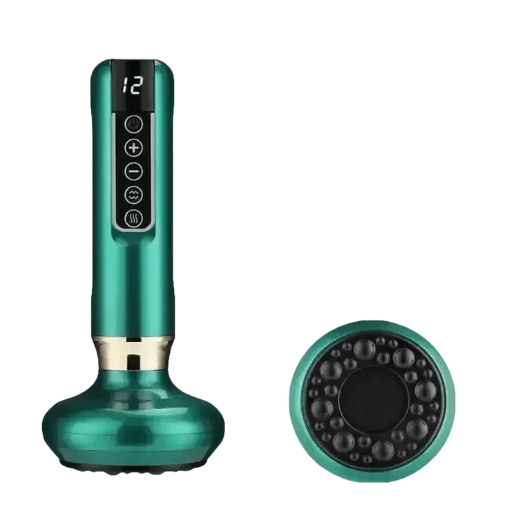 Green Electric Cupping Massager Vacuum Suction Electric Cupping Massager One-Key Pressure Relief - GiFTiFY