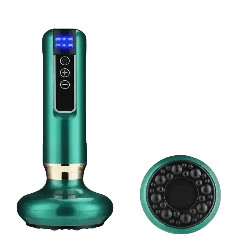 Green Electric Cupping Massager Vacuum Suction Electric Cupping Massager One-Key Pressure Relief - GiFTiFY