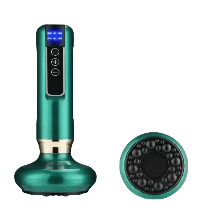 Green Electric Cupping Massager Vacuum Suction Electric Cupping Massager One-Key Pressure Relief - GiFTiFY