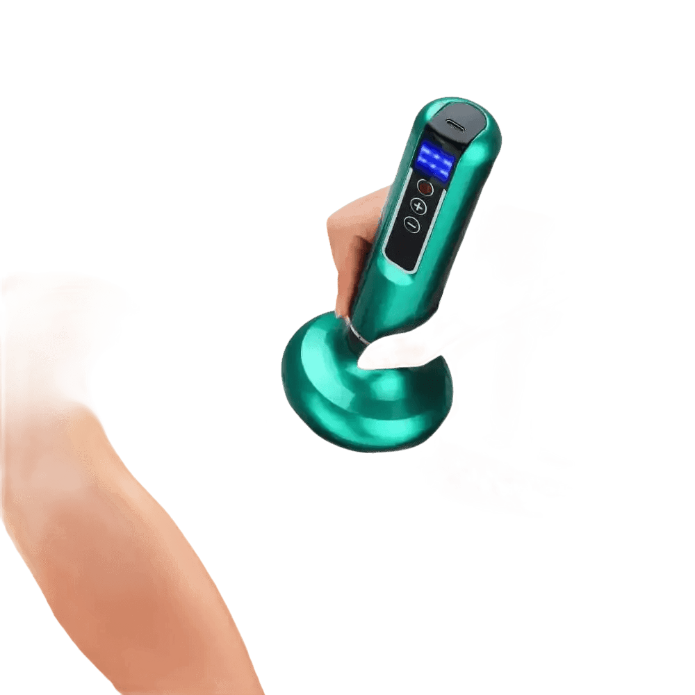 Green Electric Cupping Massager Vacuum Suction Electric Cupping Massager One-Key Pressure Relief - GiFTiFY