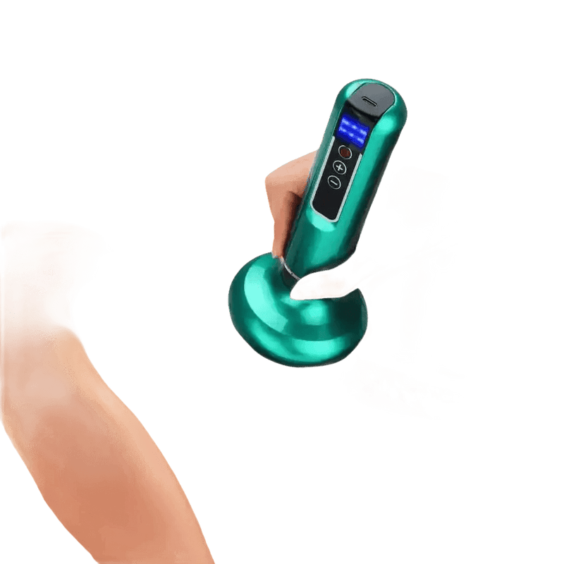 Green Electric Cupping Massager Vacuum Suction Electric Cupping Massager One-Key Pressure Relief variable by AiLeemei Store