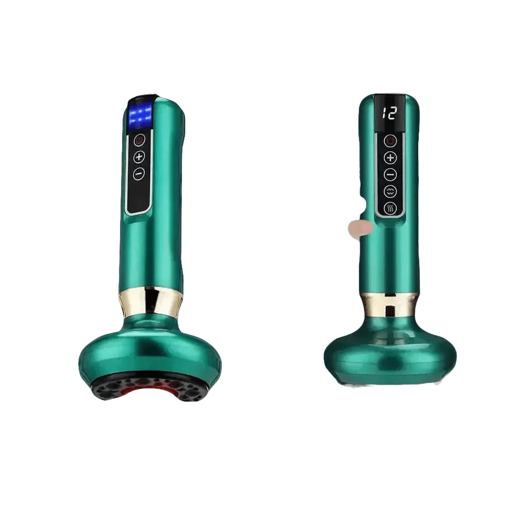 Green Electric Cupping Massager Vacuum Suction Electric Cupping Massager One-Key Pressure Relief - GiFTiFY