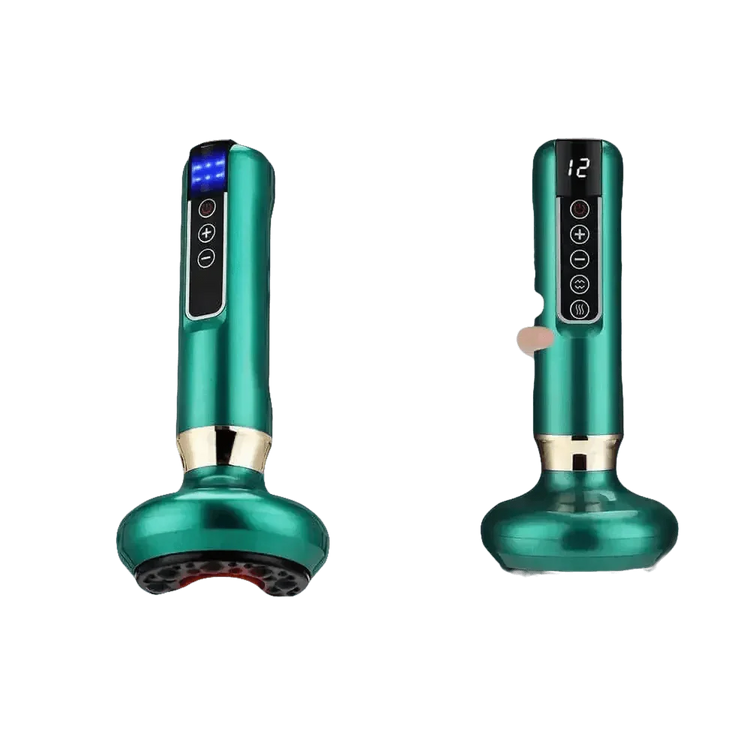 Green Electric Cupping Massager Vacuum Suction Electric Cupping Massager One-Key Pressure Relief - GiFTiFY