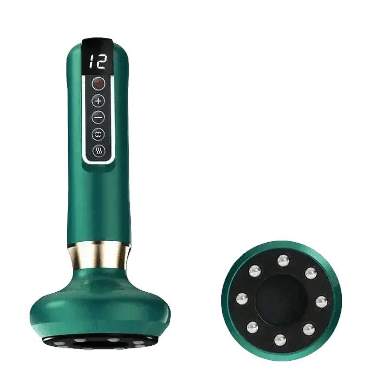 Green Electric Cupping Massager Vacuum Suction Electric Cupping Massager One-Key Pressure Relief - GiFTiFY