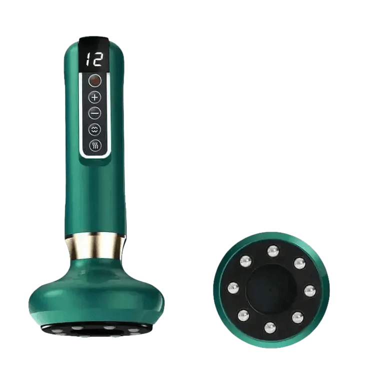 Green Electric Cupping Massager Vacuum Suction Electric Cupping Massager One-Key Pressure Relief - GiFTiFY