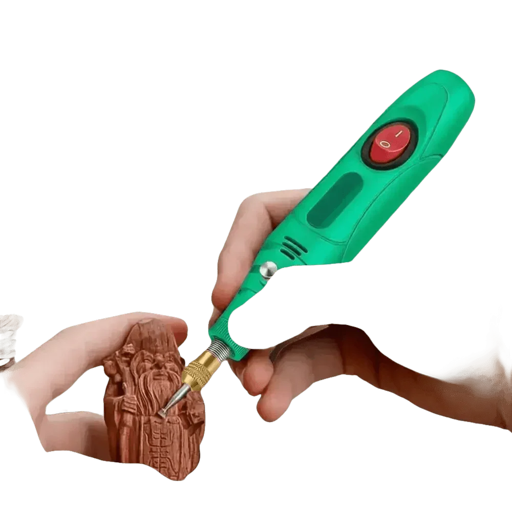 Green Electric Drill Grinder Engraver Pen with Accessories - GiFTiFY