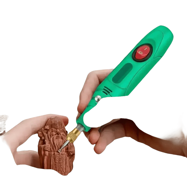 Green Electric Drill Grinder Engraver Pen with Accessories - GiFTiFY