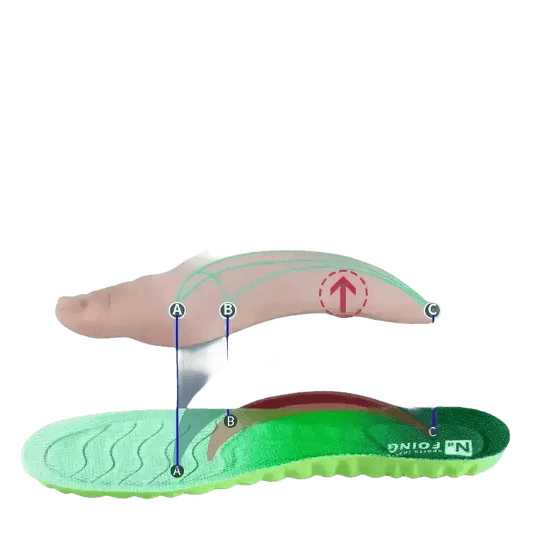 Green Orthopedic Sport Insoles Breathable Shock Absorption - GiFTiFY