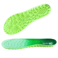 Green Orthopedic Sport Insoles Breathable Shock Absorption