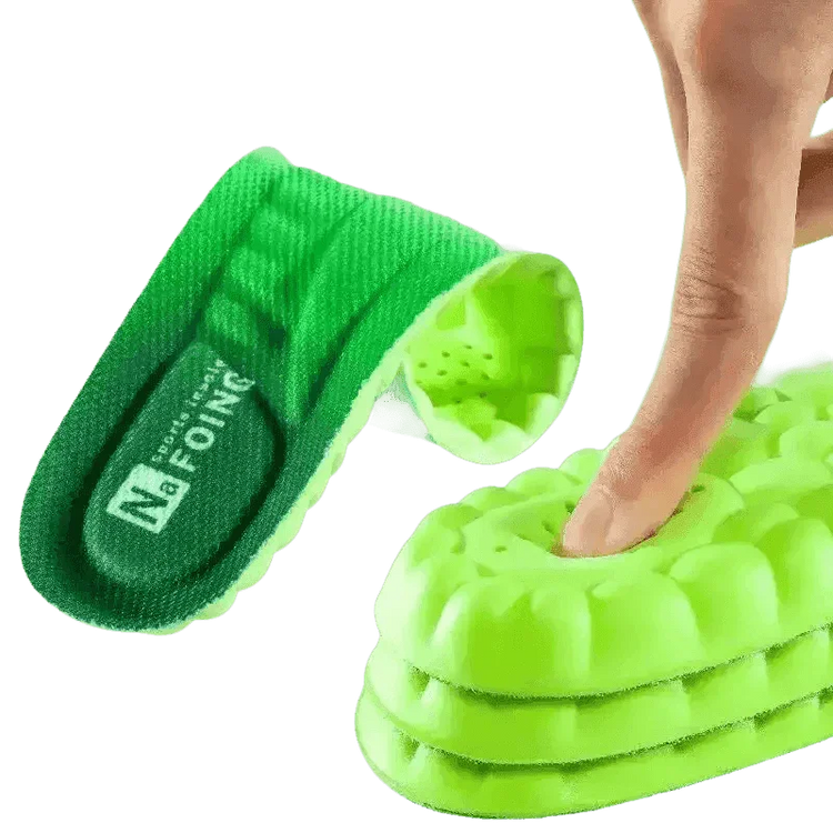 Green Orthopedic Sport Insoles Breathable Shock Absorption - GiFTiFY