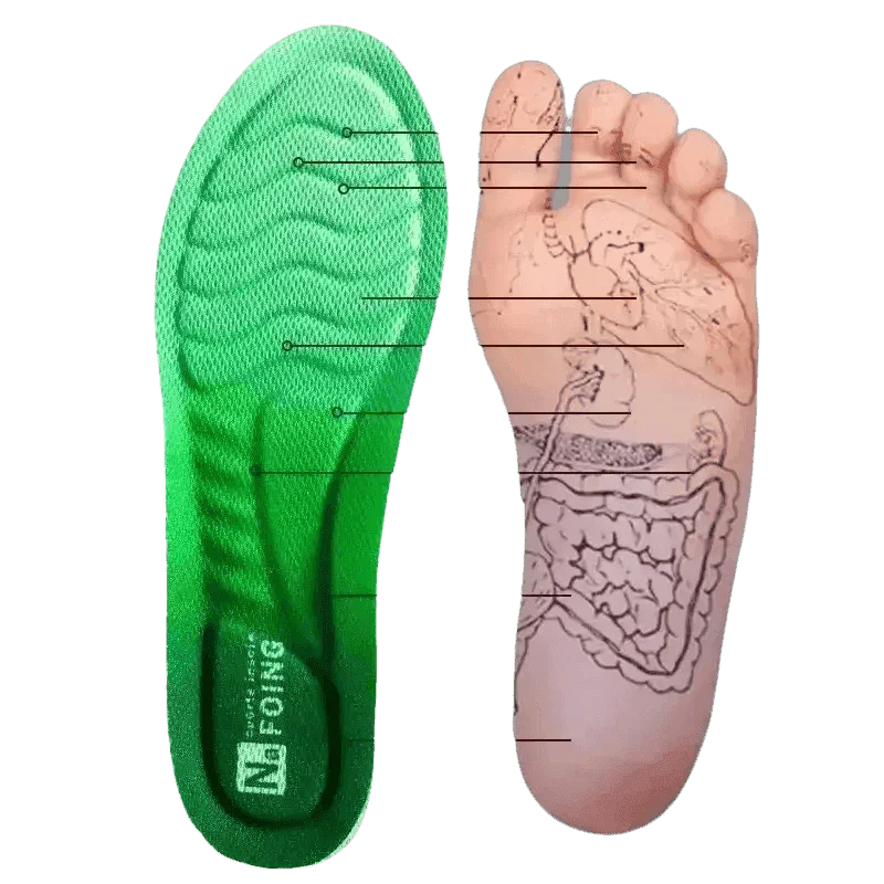 Green Orthopedic Sport Insoles Breathable Shock Absorption - GiFTiFY