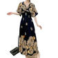 Green Printed Summer Long Maxi Dress - GiFTiFY