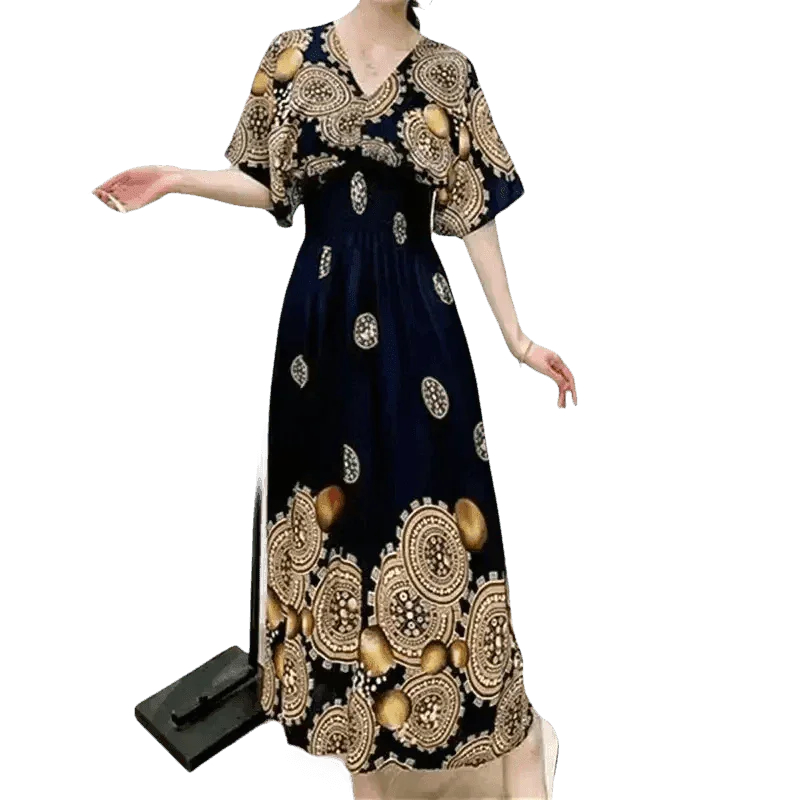 Green Printed Summer Long Maxi Dress - GiFTiFY