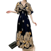 Green Printed Summer Long Maxi Dress - GiFTiFY