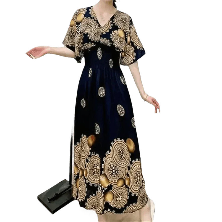 Green Printed Summer Long Maxi Dress - GiFTiFY