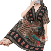 Green Printed Summer Long Maxi Dress - GiFTiFY