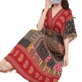 Green Printed Summer Long Maxi Dress - GiFTiFY