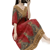 Green Printed Summer Long Maxi Dress - GiFTiFY