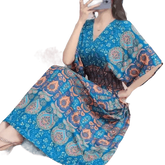 Green Printed Summer Long Maxi Dress - GiFTiFY