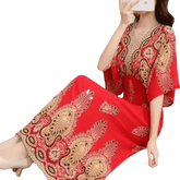 Green Printed Summer Long Maxi Dress - GiFTiFY