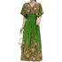 Green Printed Summer Long Maxi Dress - GiFTiFY
