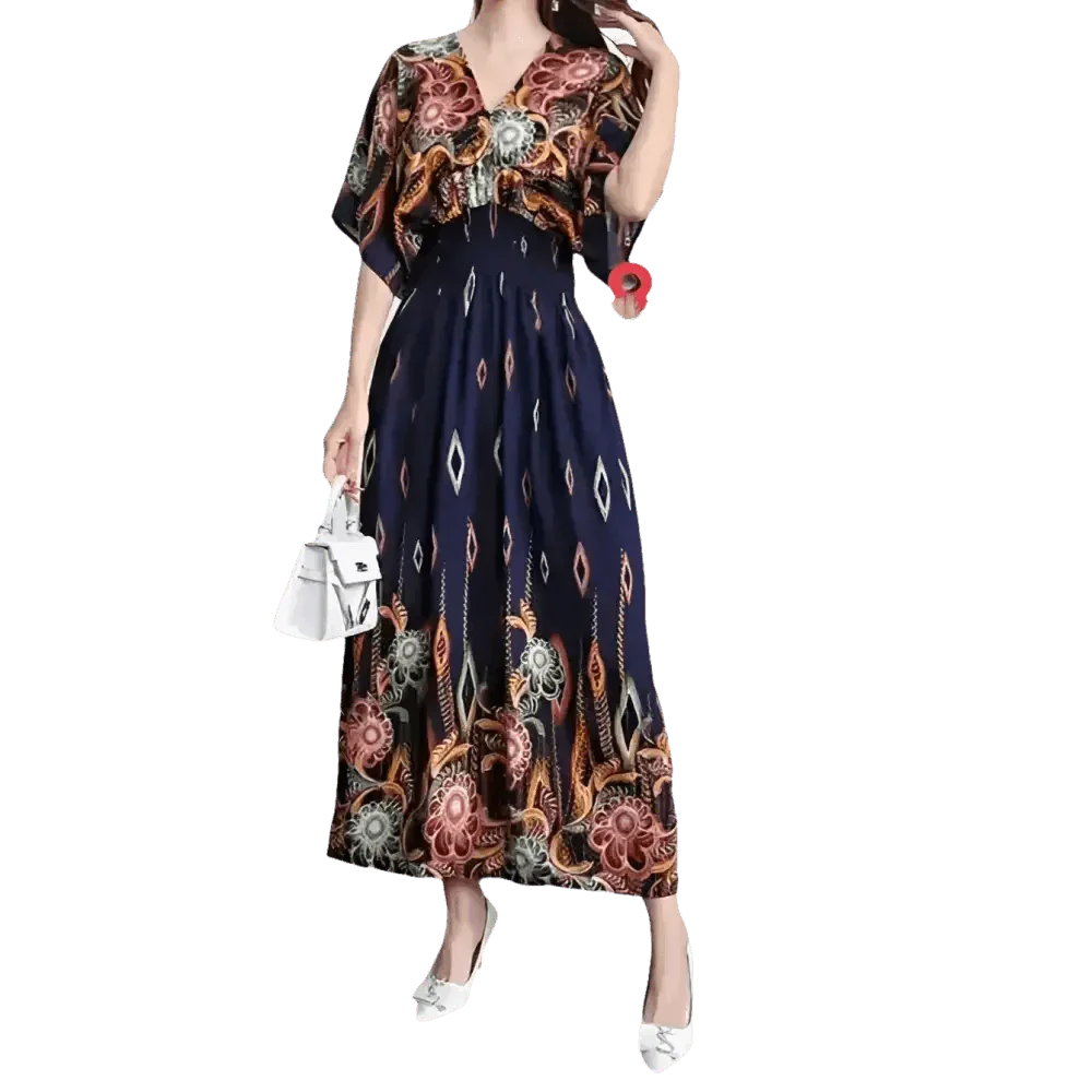 Green Printed Summer Long Maxi Dress - GiFTiFY