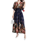 Green Printed Summer Long Maxi Dress - GiFTiFY