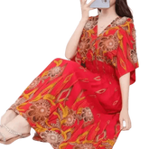 Green Printed Summer Long Maxi Dress - GiFTiFY