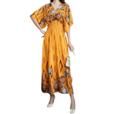 Green Printed Summer Long Maxi Dress - GiFTiFY