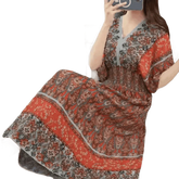 Green Printed Summer Long Maxi Dress - GiFTiFY