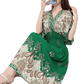 Green Printed Summer Long Maxi Dress - GiFTiFY