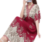 Green Printed Summer Long Maxi Dress - GiFTiFY