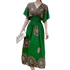 Green Printed Summer Long Maxi Dress - GiFTiFY
