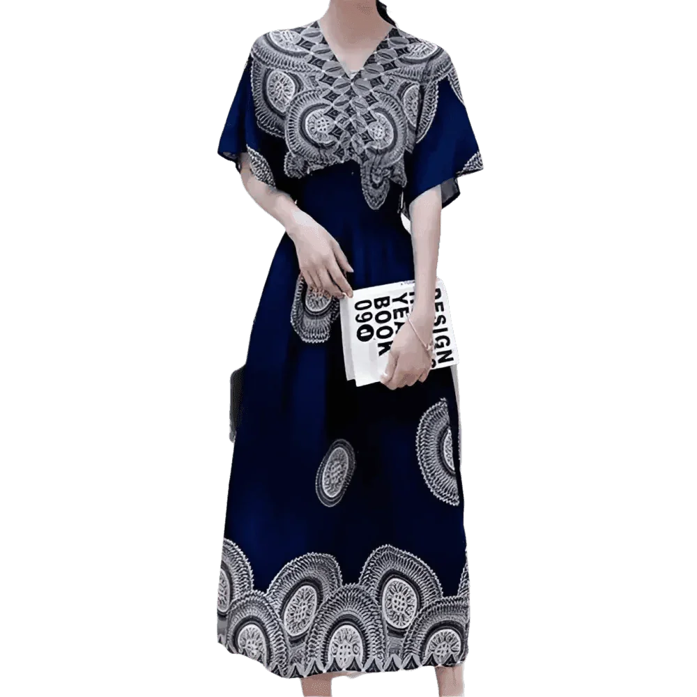 Green Printed Summer Long Maxi Dress - GiFTiFY